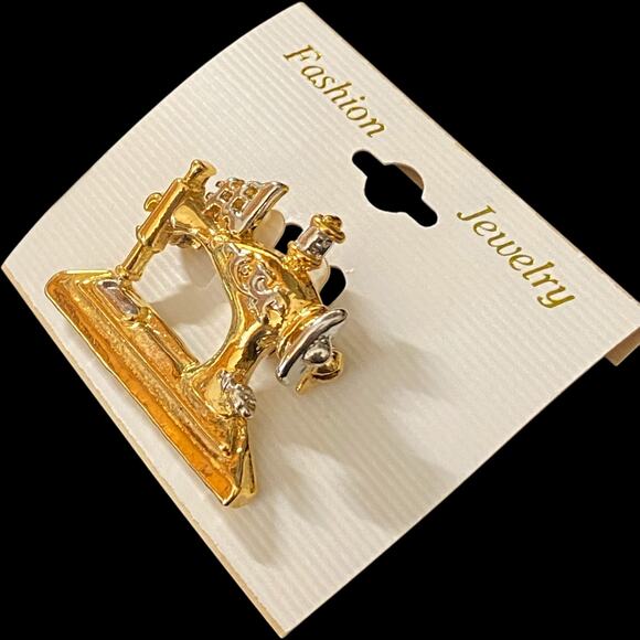 Wholesale Bulk Lot 12 Gold Silver Tone Stylized Sewing Machine Brooches Pins - Picture 8 of 10
